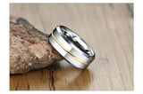 High Quality Anti Scratch 8mm Tungsten Grooved Wedding Band for Men - Anniversary Ring Gift