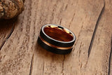 Classic Black 8mm Matte Surface Tungsten Carbide Men RingS Wedding Bands - Alliance Anniversary Gift Comfort Wear