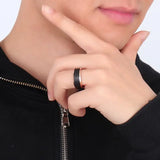 High Quality Classic  Rose-Gold Color 8mm Mens Basic Tungsten Carbide Ring Male Wedding Jewelry