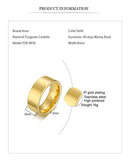 New Arrival Popular Line 8MM High Polished Gold Color Classic Tungsten Carbide Rings for Men - Wedding Band