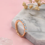 Luxury Top Quality Fancy Trend 14K Rolled Rose Gold AAA Zircon Diamonds Women's Rings Jewelry Bride Wedding Rings