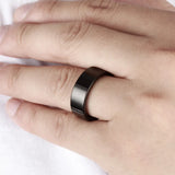 Popular Flat Polished Black 6mm 8mm Tungsten Carbide Wedding Bands Engagement Rings For Men Women Jewelry