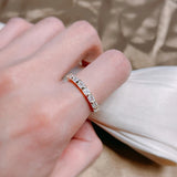 Luxury Top Quality Fancy Trend 14K Rolled Rose Gold AAA Zircon Diamonds Women's Rings Jewelry Bride Wedding Rings