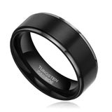 Classic Silver/Black/Gold Color Brushed 6/8mm Tungsten Carbide Wedding Bands Engagement Rings For Men and Women
