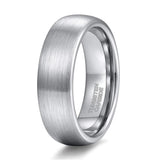 New Arrival Classic Brushed Silver Color 6/8mm Tungsten Carbide Wedding Engagement Bands Mens Jewelry