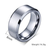 New Arrival Top Quality Hand Polished 8.0mm Gold/Silver/Black Tungsten Rings for Men - Classic Wedding Jewelry