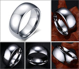 New Arrival Classic Hand polished High Quality Men Rings Real Tungsten Male Wedding Jewelry