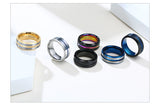 High Quality Stylish Thin Line Style 8mm Tungsten Carbide Rings for Men Jewelry Wedding Bands Anniversary Gifts