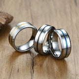 High Quality Anti Scratch 8mm Tungsten Grooved Wedding Band for Men - Anniversary Ring Gift