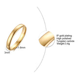 High Quality Classic Plain Anti Scratch 2/3/4/6mm Tungsten Rings for Women - Wedding Bands Fashion Jewelry