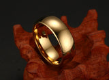 Super Domed Rose Gold Color Polished 8mm Men Pure Tungsten Carbide Ring Unisex Wedding Bands Engagement Rings