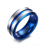 High Quality Stylish Thin Line Style 8mm Tungsten Carbide Rings for Men Jewelry Wedding Bands Anniversary Gifts