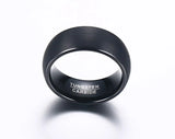 New Arrival High Quality Black Color 8mm Tungsten Carbide Wedding Bands Rings for Men - Popular Jewelry