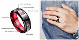 Stunning Wide Red Polish 8MM  Men's Classic Tungsten Carbide Comfort Fit Ring Wedding Band Jewelry