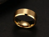 New Arrival Top Quality Hand Polished 8.0mm Gold/Silver/Black Tungsten Rings for Men - Classic Wedding Jewelry