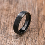 Classic Simple Gentle  Black Anti Scratch 5mm Tungsten Wedding Band for Men Women, Carbide Tungsten Ring Jewelry