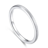 Polished Black Gold Rose Gold Silver Color Matt Fashion Tungsten 2mm Thin rings for Female Rings for Daily Use