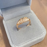 Romantic Filled 14K Rose Gold Top Quality AAA Zircon Diamonds Women's Ring  Daily Luxury Jewelry Gifts