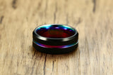 Classic Black 8mm Matte Surface Tungsten Carbide Men RingS Wedding Bands - Alliance Anniversary Gift Comfort Wear
