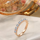 Luxury Top Quality Fancy Trend 14K Rolled Rose Gold AAA Zircon Diamonds Women's Rings Jewelry Bride Wedding Rings
