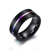 Quality Stylish Thin Line Style Basic 8mm Tungsten Carbide Rings for Men Wedding  Jewelry Bands Anniversary Gifts