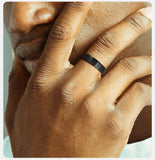 Classic Simple Gentle  Black Anti Scratch 5mm Tungsten Wedding Band for Men Women, Carbide Tungsten Ring Jewelry
