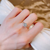 New Vintage Style Filled 14K Rose Gold AAA Zircon Diamond Ring - Wedding Rings for Women Fine Jewellery