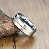 High Quality Anti Scratch 8mm Tungsten Grooved Wedding Band for Men - Anniversary Ring Gift