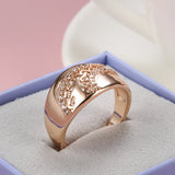 Luxury Ethnic Weaving Patterned Rolled 14K Rose Gold Shiny AAA+ Zircon Diamonds Queen Crown Rings For Women