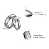 High Quality Simple Classic Anti Scratch Tungsten Wedding Rings for Women and Men, Wedding Bands for Couples Jewelry