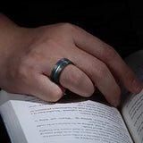 Blue Center Groove Matte Finish 4,6,8mm Tungsten Rings for Men Women Unisex Comfort Fit Wedding Bands Couple Rings