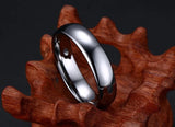 High Polished Solid Silver Color Classic Lover's Tungsten Carbide Wedding Engagement Rings - Quality Jewelry