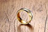 New Arrival High Quality Gold-color  8mm Tungsten Rings for Men - Men's Ring Gift  Jewelry