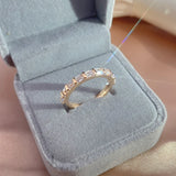 Luxury Top Quality Fancy Trend 14K Rolled Rose Gold AAA Zircon Diamonds Women's Rings Jewelry Bride Wedding Rings