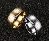 Amazing High Quality Engraved Chinese Buddhist Texts Tungsten Rings for Men - Religions Lucky Jewelry