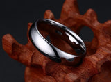 High Polished Solid Silver Color Classic Lover's Tungsten Carbide Wedding Engagement Rings - Quality Jewelry