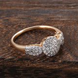 Top Quality Luxury Filled 14K Rose Gold AAA Zircon Diamonds Rings for Women Fashion Golden And Silver Color Jewelry