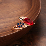 New Geometric Flawless Slope Mariquesa Rolled 14K Rose Gold AAA Zircon Crystals Designer Rings Wedding Fine Jewelry