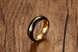 New Arrival High Quality Men's Thin Ring 6MM Black Tungsten Carbide Rings for Men Wedding Party Jewelry