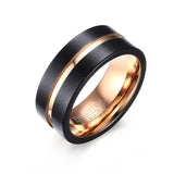High Quality Stylish Thin Line Style 8mm Tungsten Carbide Rings for Men Jewelry Wedding Bands Anniversary Gifts