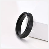 Classic Simple Gentle  Black Anti Scratch 5mm Tungsten Wedding Band for Men Women, Carbide Tungsten Ring Jewelry