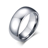 Super Domed Rose Gold Color Polished 8mm Men Pure Tungsten Carbide Ring Unisex Wedding Bands Engagement Rings