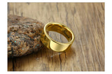 New Arrival Popular Line 8MM High Polished Gold Color Classic Tungsten Carbide Rings for Men - Wedding Band