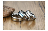 High Quality Anti Scratch 8mm Tungsten Grooved Wedding Band for Men - Anniversary Ring Gift