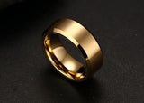 New Arrival Top Quality Hand Polished 8.0mm Gold/Silver/Black Tungsten Rings for Men - Classic Wedding Jewelry