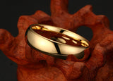 High Quality Classic Gold-color 6mm/8mm Tungsten Carbide Wedding Ring for Women / Men