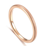Polished Black Gold Rose Gold Silver Color Matt Fashion Tungsten 2mm Thin rings for Female Rings for Daily Use