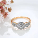 Top Quality Luxury Filled 14K Rose Gold AAA Zircon Diamonds Rings for Women Fashion Golden And Silver Color Jewelry