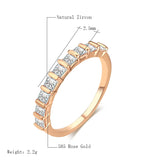 Luxury Top Quality Fancy Trend 14K Rolled Rose Gold AAA Zircon Diamonds Women's Rings Jewelry Bride Wedding Rings
