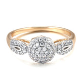 Top Quality Luxury Filled 14K Rose Gold AAA Zircon Diamonds Rings for Women Fashion Golden And Silver Color Jewelry